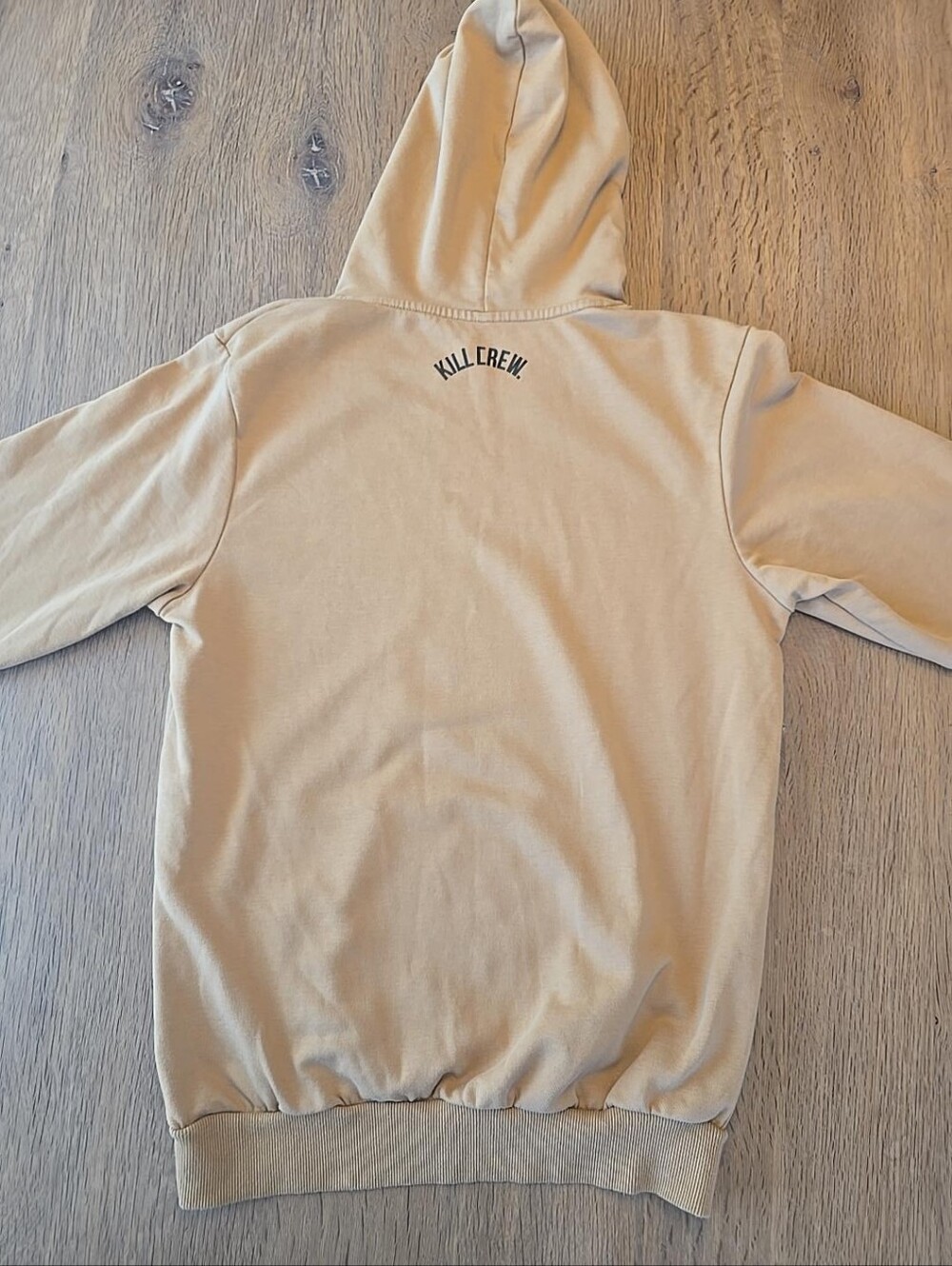 Kill Crew Fighter's Club Hoodie Tan Beige Graphic Pullover Men's Small - Picture 2 of 8
